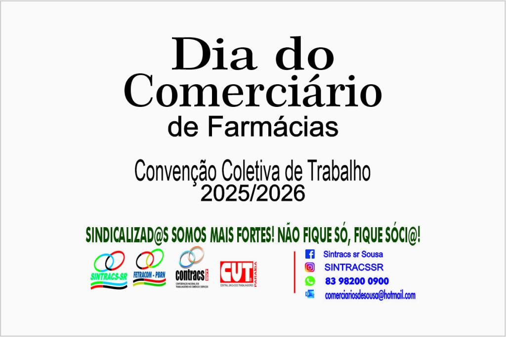 ✅ Dia do Comerciário de Farmácias