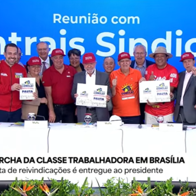 CUT e Centrais se reúnem com Lula para entrega da Agenda da Classe Trabalhadora