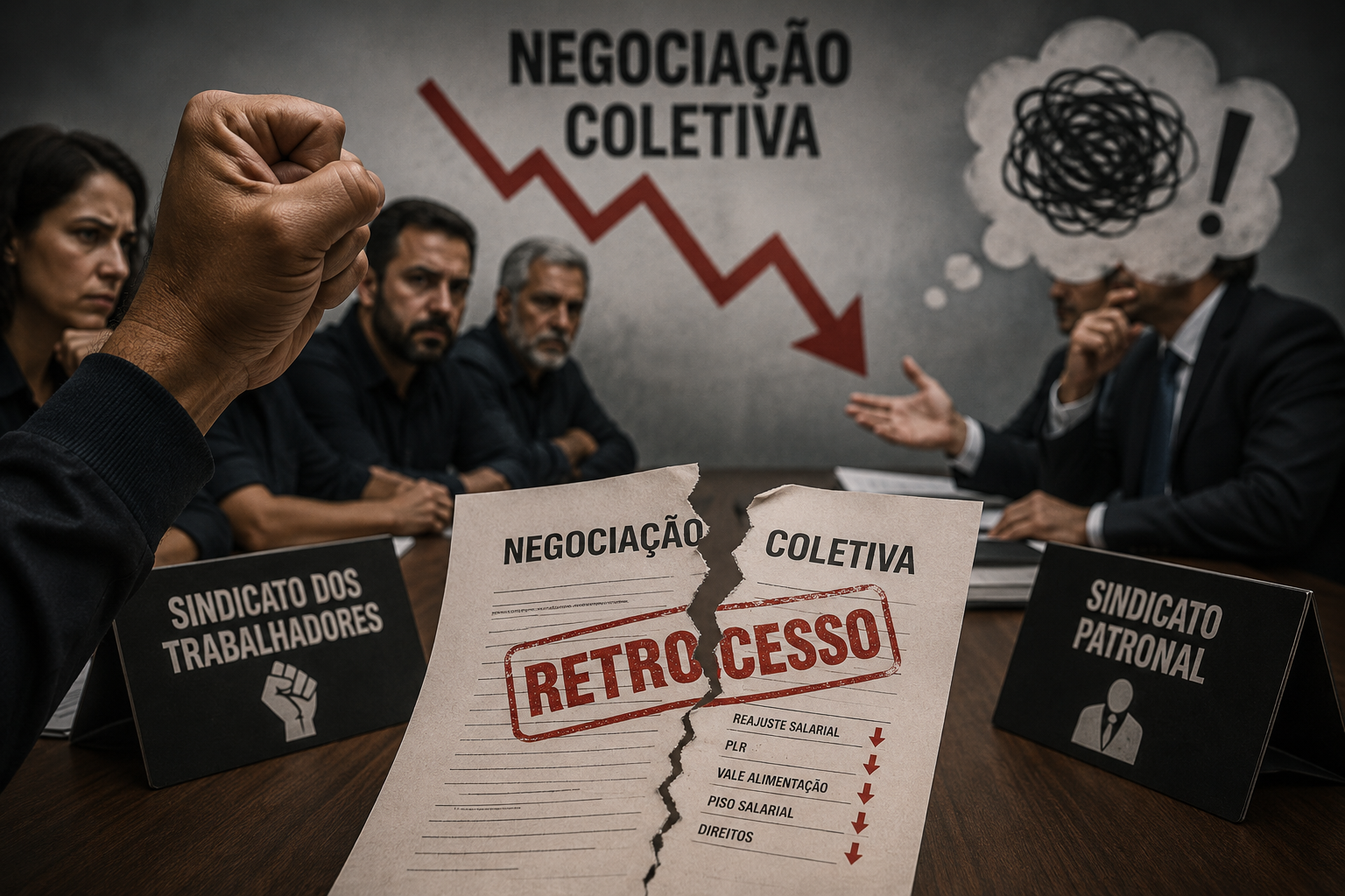 INDIGNAÇÃO! O sentimento de retrocesso na negociação coletiva