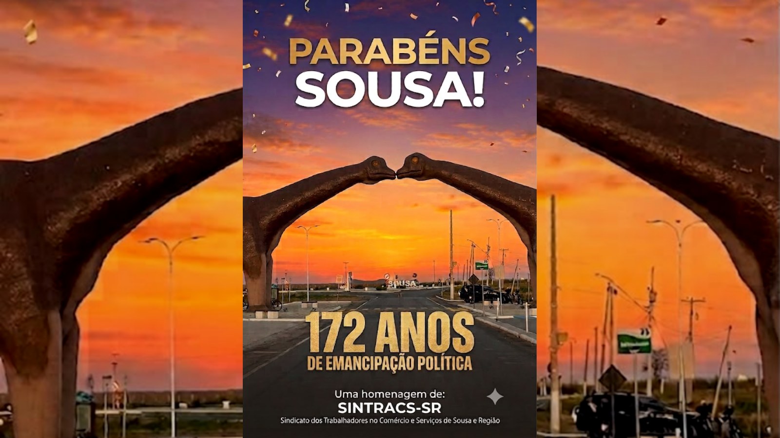 Sousa celebra 172 anos de emancipação política